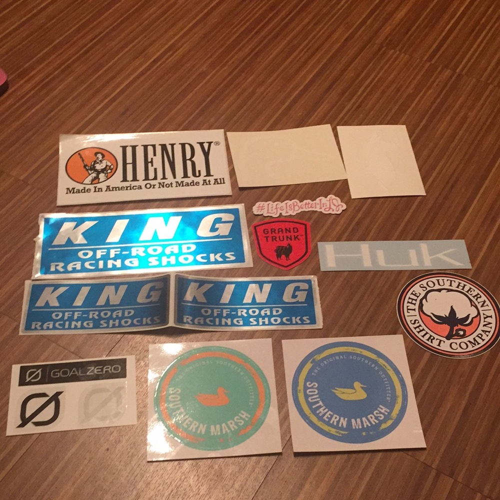 15 NWT outdoorsy stickers and decals